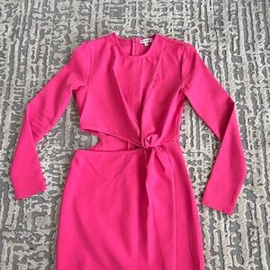 Chic Fuchsia Long Sleeve Dress